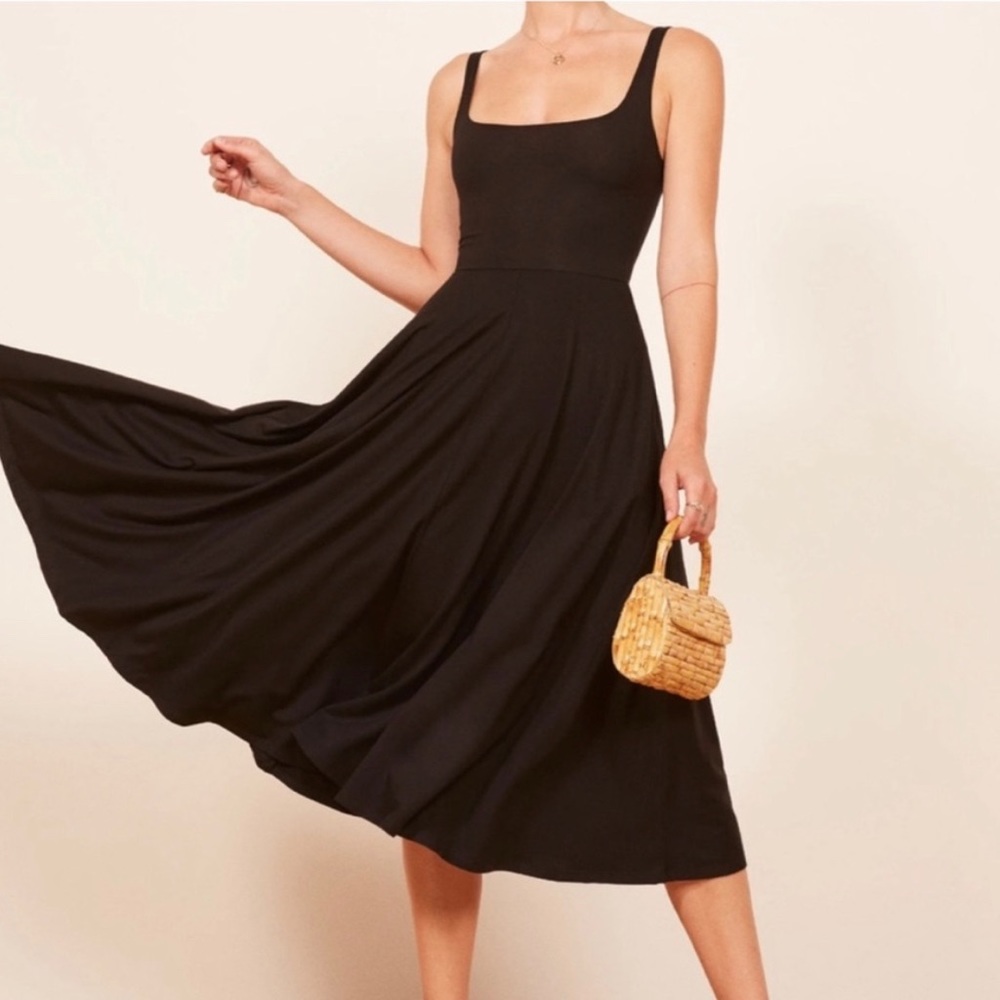 Reformation Jeans Rou Knit Dress Black Small